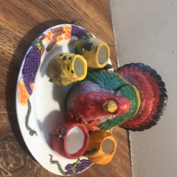 7 piece  ceramic mini teapot set with creamer n sugar bowls n 2 cups.    Top of - Picture 8 of 8